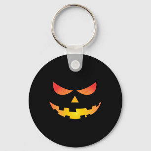 Giant Jack O' Lantern Face Halloween Pumpkin Fun Key Ring