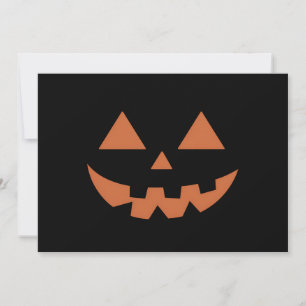 Giant Jack O' Lantern Face Halloween Pumpkin  Invitation