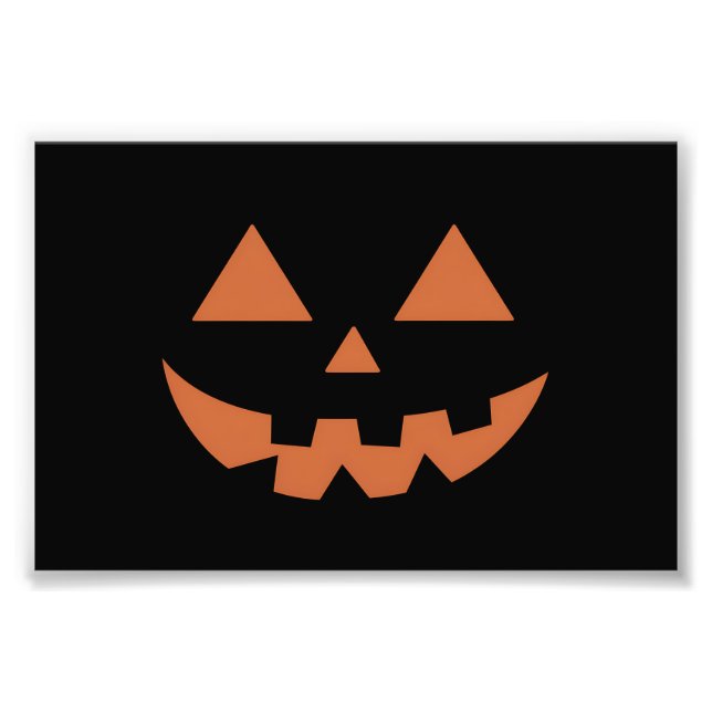 Giant Jack O' Lantern Face Halloween Pumpkin  Photo Print (Front)