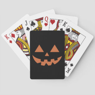 Giant Jack O' Lantern Face Halloween Pumpkin  Playing Cards