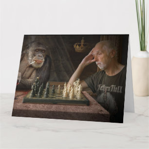 GIANT JUMBO BIRTHDAY CHIMPANZEE GREETING CARD