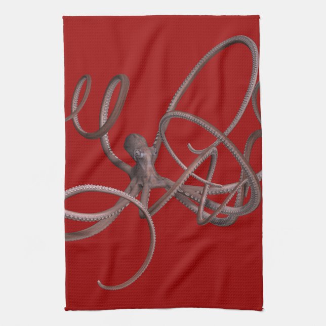 Giant Kraken Tea Towel (Vertical)