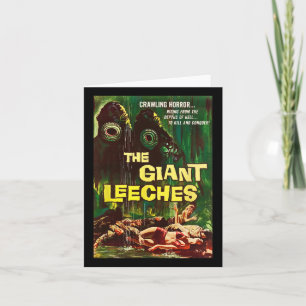 Giant Leeches Clic Halloween Monster Poster Horror Card