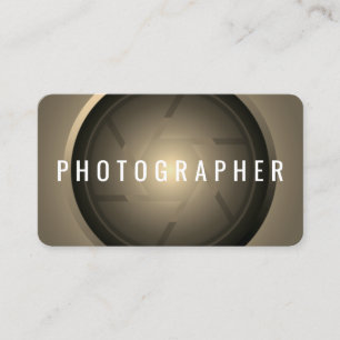 Giant lens tan business card