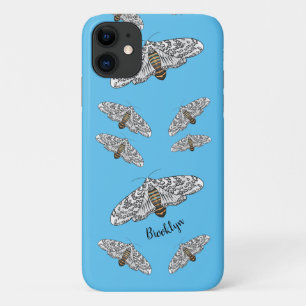 Giant leopard moth cartoon illustration Case-Mate iPhone case