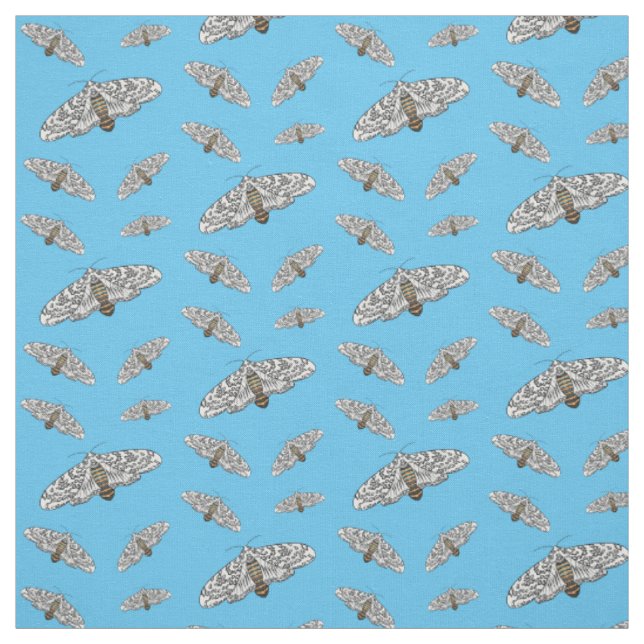 Giant leopard moth cartoon illustration fabric (Swatch)