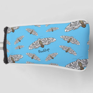 Giant leopard moth cartoon illustration  golf head cover