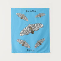 Giant leopard moth cartoon illustration