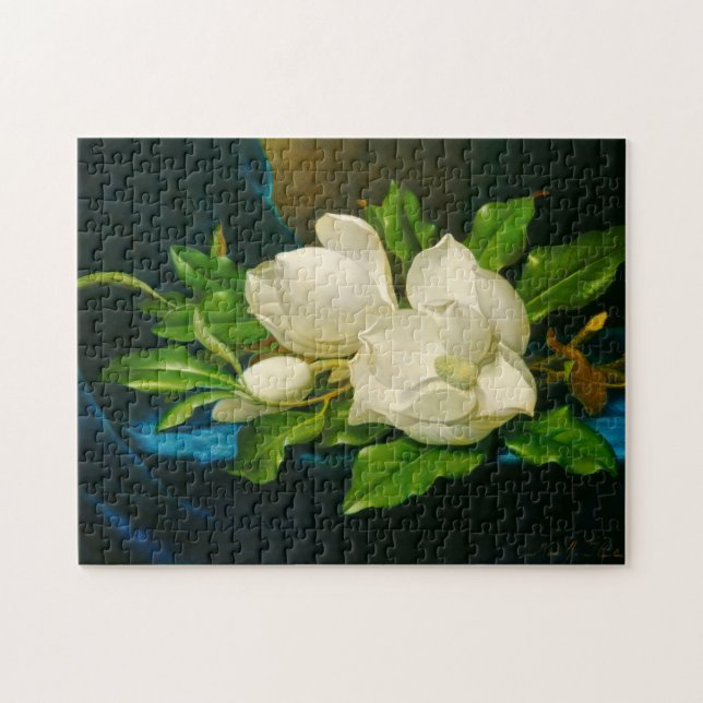 Giant Magnolias Martin Johnson Heade Fine Art Jigsaw Puzzle (Horizontal)