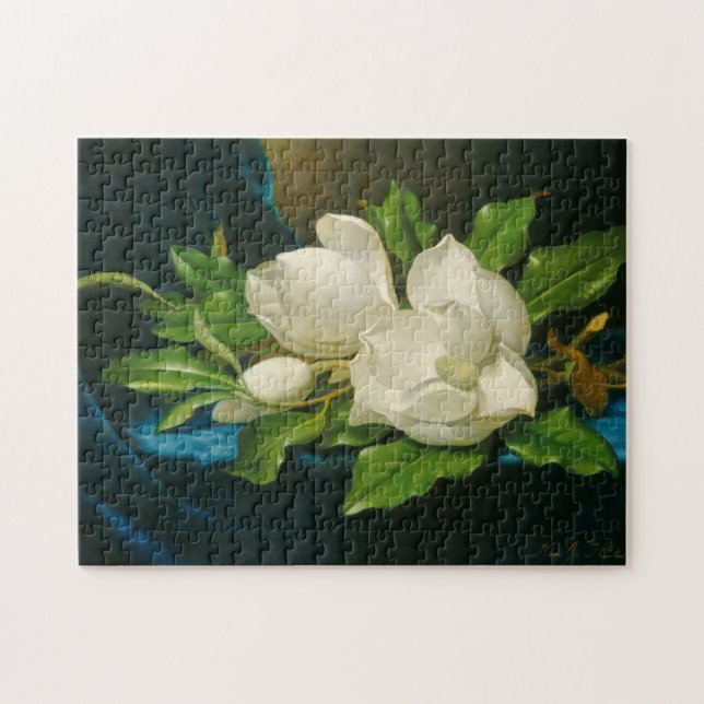 Giant Magnolias on a Blue Velvet Cloth, c.1890 (oi Jigsaw Puzzle (Horizontal)