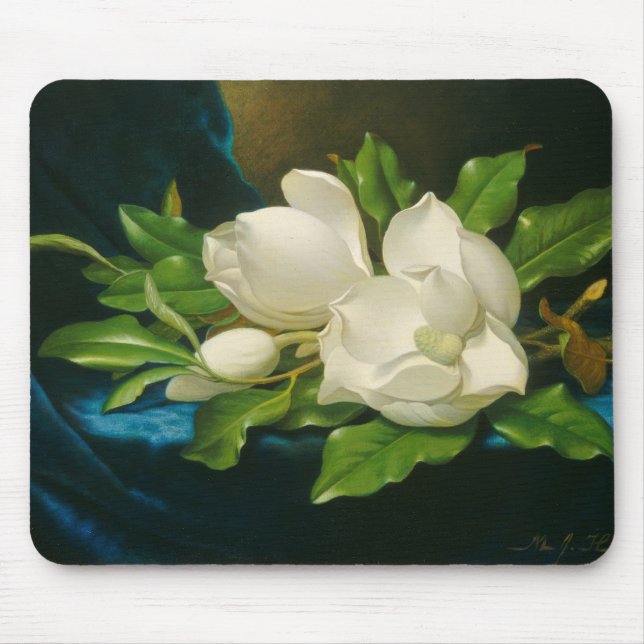 Giant Magnolias on a Blue Velvet Cloth, c.1890 (oi Mouse Pad (Front)