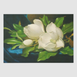 Giant Magnolias on a Blue Velvet Cloth (Heade) Tissue Paper
