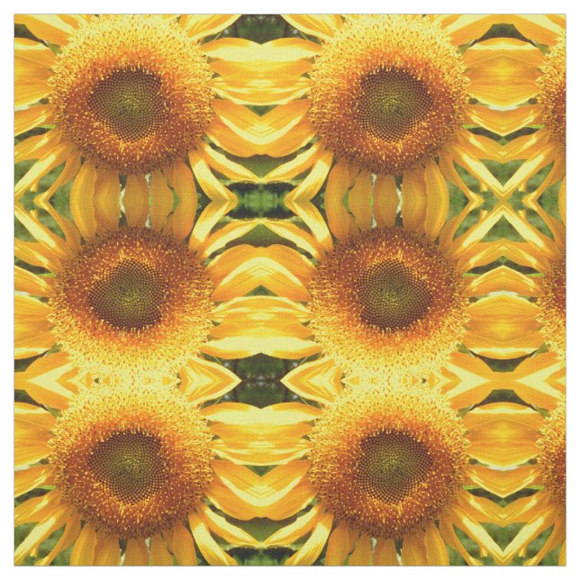 Giant mammoth yellow sunflower fabric (Swatch)