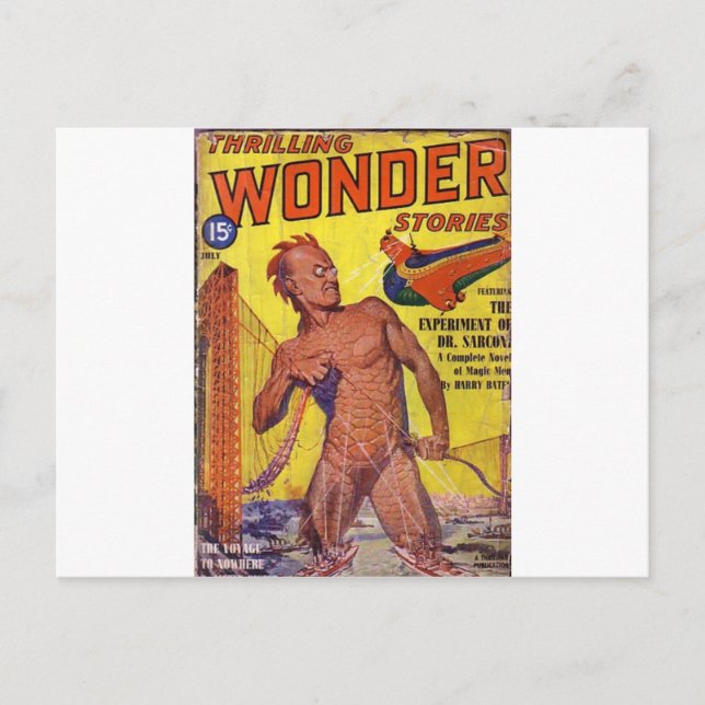 Giant Man Thing from the Sea Postcard (Front)