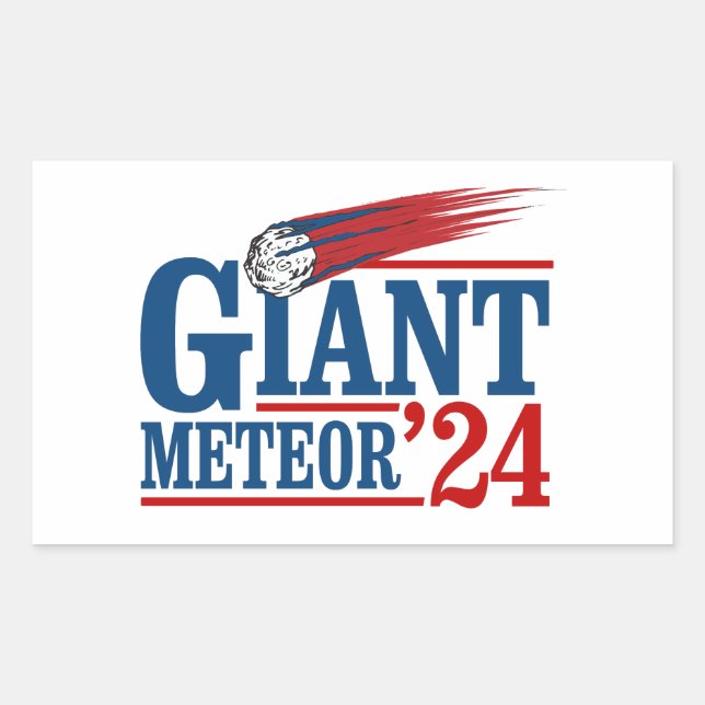 Giant Meteor 2024 Rectangular Sticker (Front)