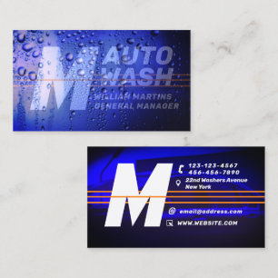 Giant monogram modern duo style business card