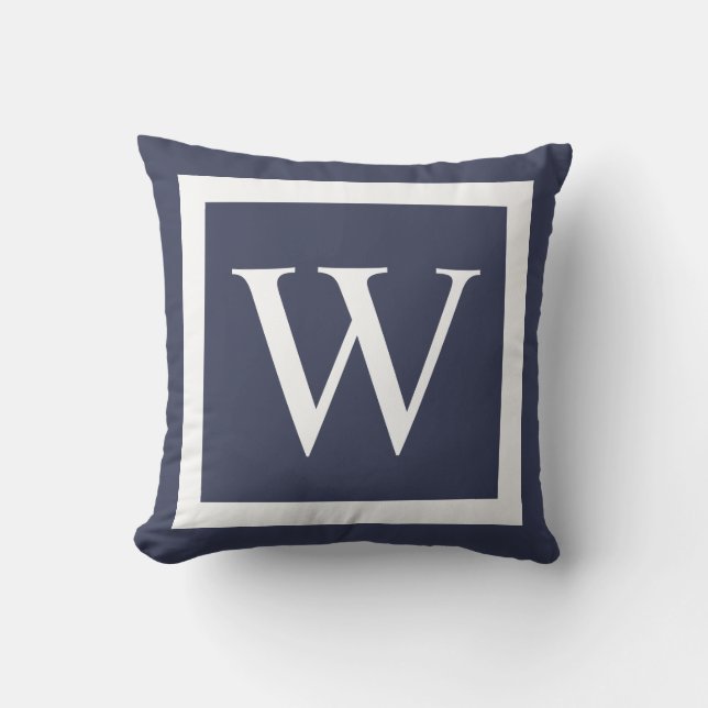 Giant Monogram on Any Colour Background Outdoor Cushion (Front)