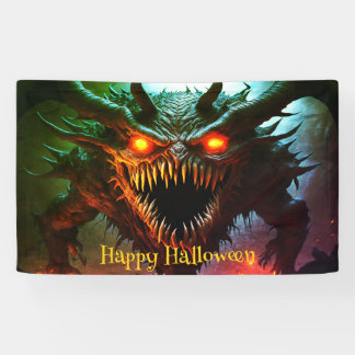 Giant Monster Halloween Banner