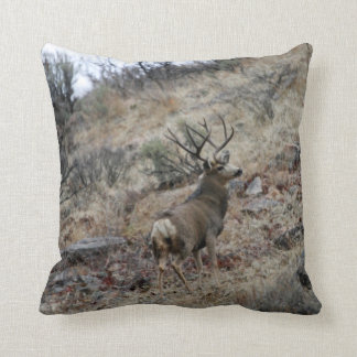 Giant mule deer buck cushion