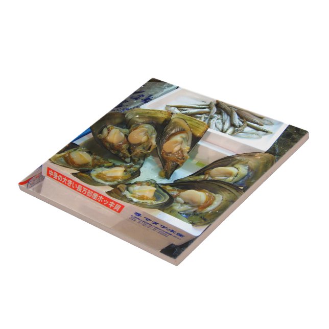 Giant Mussels Tsukiji Fish Market, Tokyo, Japan Tile (Side)
