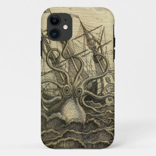 Giant Octopus Vintage 1801 Etching Case-Mate iPhone Case