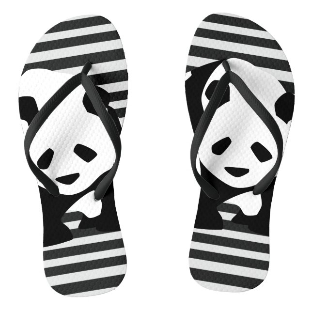 Giant Panda and Stripes Jandals (Footbed)