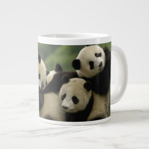 Giant panda babies Ailuropoda melanoleuca) Large Coffee Mug