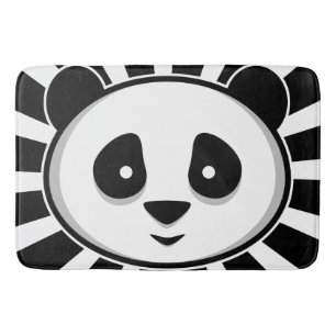 Giant Panda Bear - Adorable black white panda Bath Mat