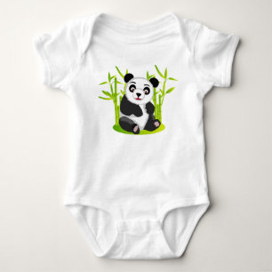 giant panda bear baby bodysuit