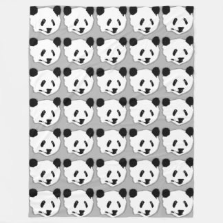 Giant Panda Bear Face Fleece Blanket