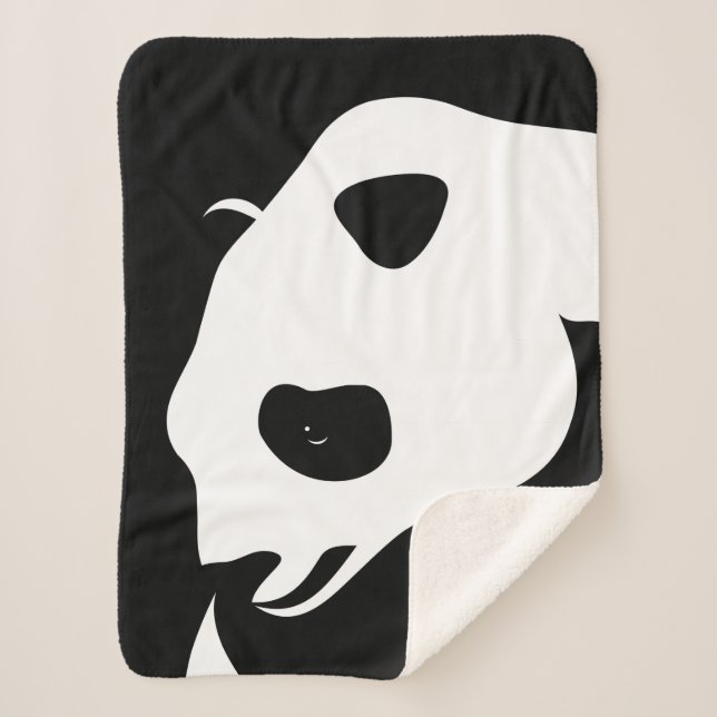Giant Panda Bear Sherpa Blanket (Front)