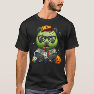 Giant Panda Bear Zombie Halloween T-Shirt