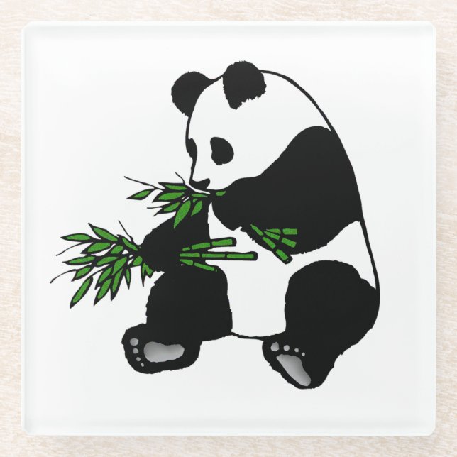 Giant Panda Glass Coaster (Front)