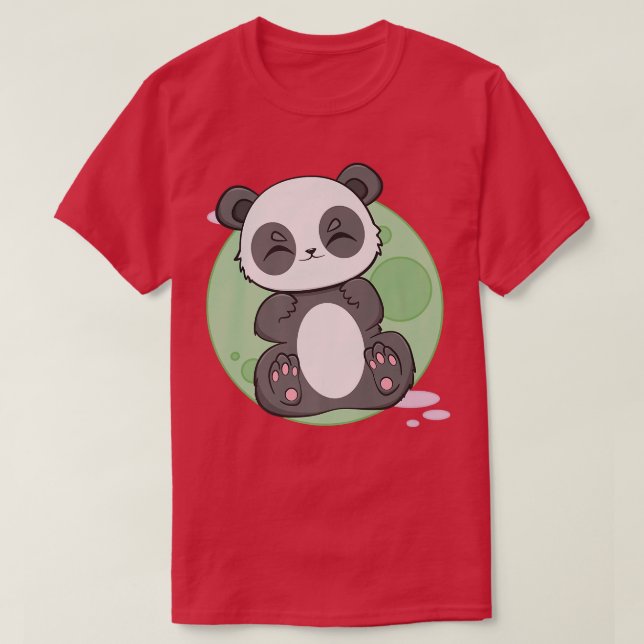 Giant Panda I m Just Here For The Snacks Cute Bear T-Shirt (Design Front)