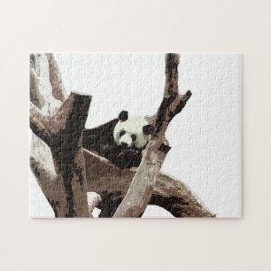 Giant panda in a wild animal zoo photography. jigsaw puzzle