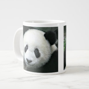 Giant Panda in Gentle Green Meadow Large Coffee Mug
