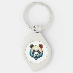 Giant panda key ring
