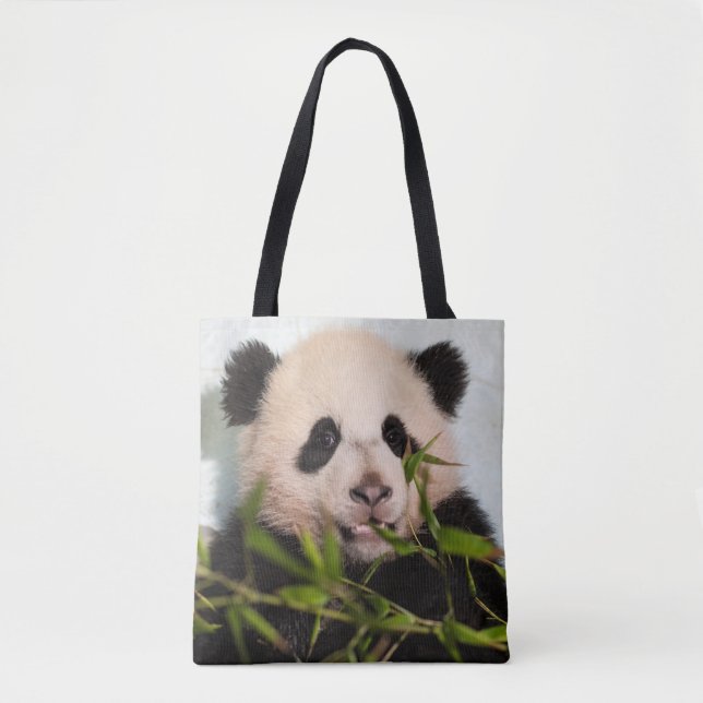 Giant Panda leaning Against Wall Tote Bag (Front)