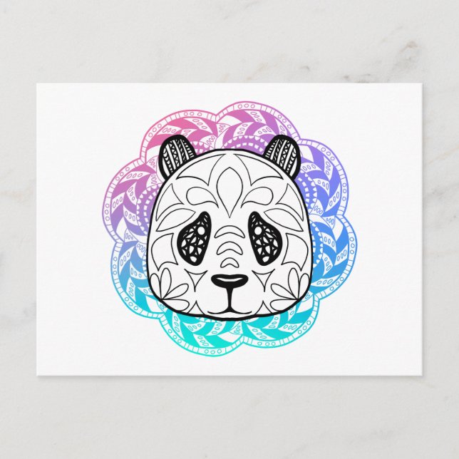 Giant Panda Mandala Postcard (Front)