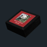 Giant Panda, Merry Christmas, Name, Red Gift Box<br><div class="desc">This personable giant panda was photographed in Chengdu, China. It is part of our "Giant Pandas" collection. This red jewellery/gift box makes a great Christmas gift for a teacher, mother, friend, daughter, or any people who love pandas. The sample name and "Merry Christmas" text can be modified or erased. All...</div>