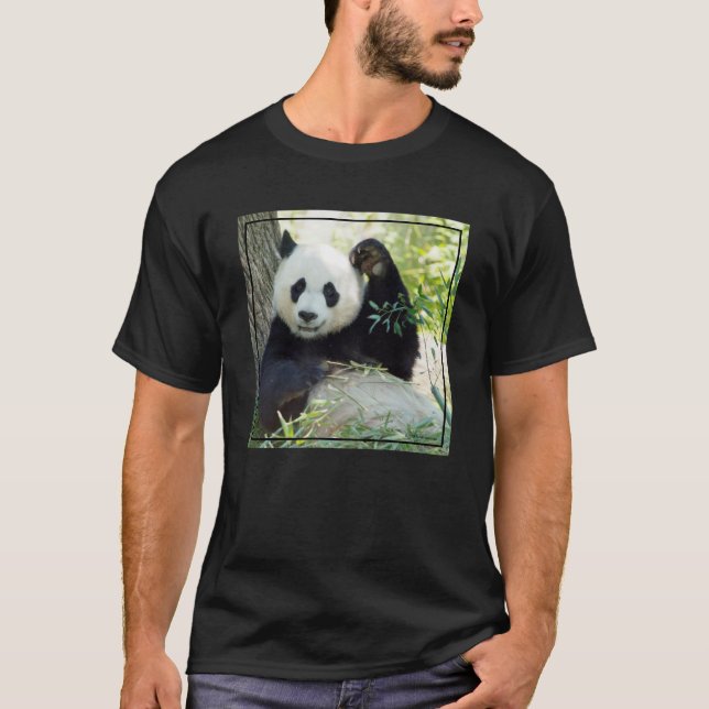 Giant Panda Resting Against Tree T-Shirt (Front)