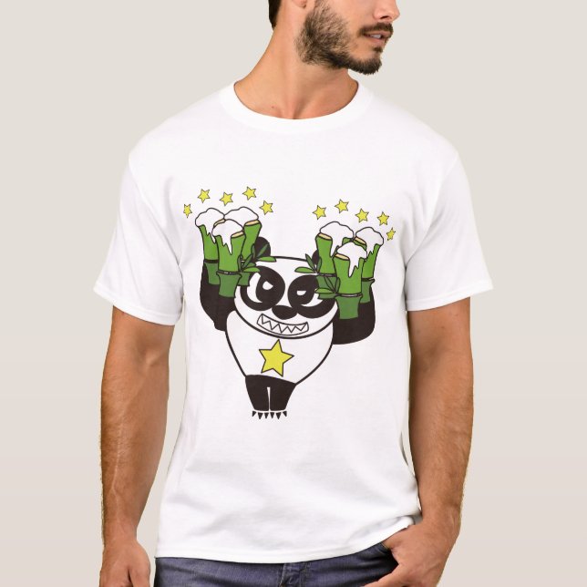 Giant Panda serving Beer T-Shirt (Front)