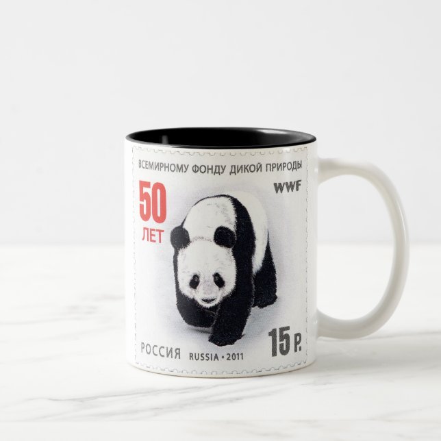 giant panda Two-Tone coffee mug (Right)