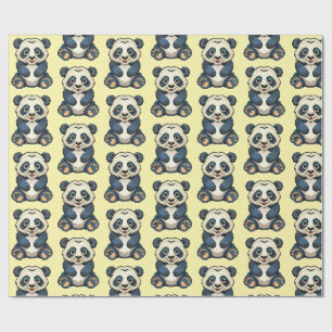Giant panda wrapping paper