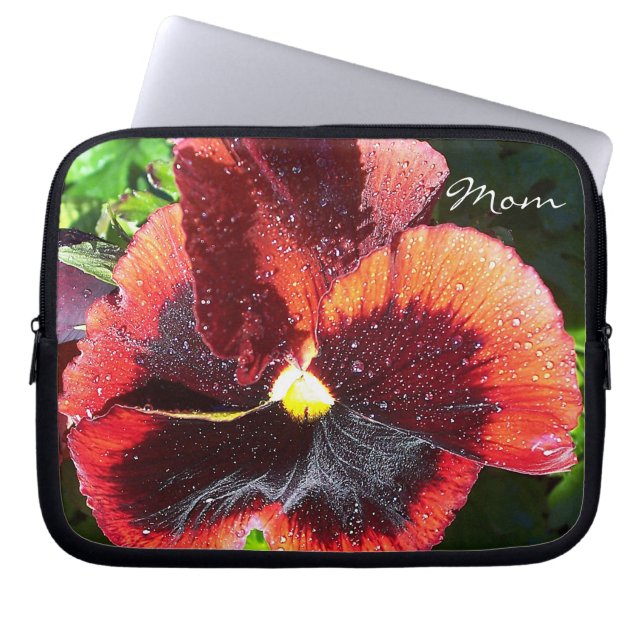 Giant Pansy Flower "Mum" Laptop Sleeve (Front)