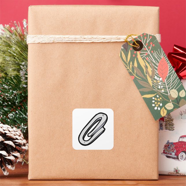 Giant Paperclip Square Sticker (Creator Uploaded)