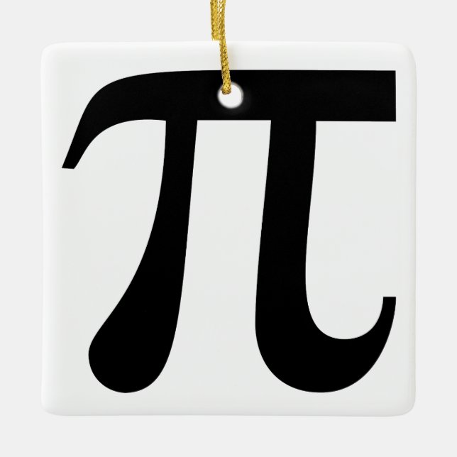 Giant "Pi" Symbol Ceramic Tree Decoration (Front)
