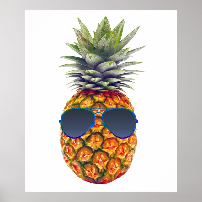 Giant Pineapple Wearing Sunglasses, Foodies, ZSSG Poster (Front)