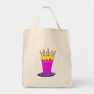 Giant Pink Birthday Cake Tote Bag