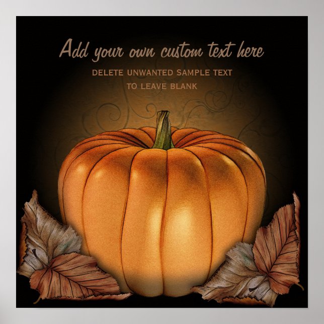 Giant Pumpkin Custom Halloween Poster (Front)